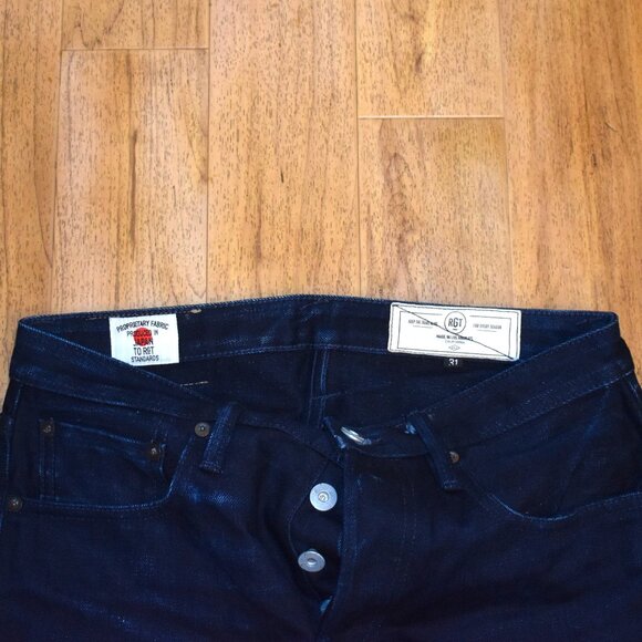 RGT Rogue Territory Strong Taper Relaxed Selvedge Denim Jeans Sz 31 - Picture 10 of 16